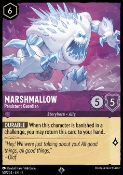 Lorcana TCG - Marshmallow - Persistent Guardian - Holo Super Rare - 50/204