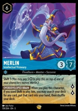 Lorcana TCG - Merlin - Intellectual Visionary - Legendary 159/204