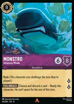 Lorcana TCG - Monstro - Infamous Whale - Rare - 64/204