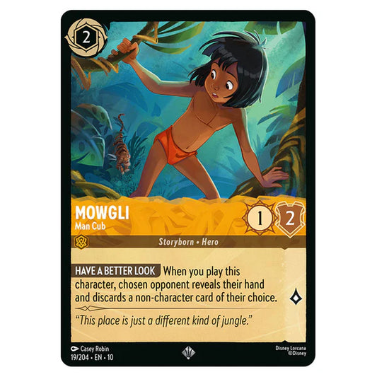 Lorcana TCG - Mowgli - Man Cub - Super Rare - 19/204