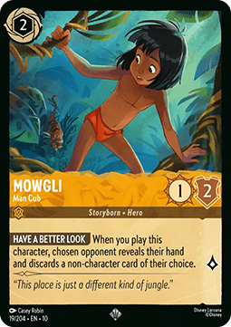 Lorcana TCG - Mowgli - Man Cub - Super Rare 19/204