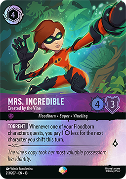 Lorcana TCG - Mrs. Incredible - Created by the Vine - Epic 213/204