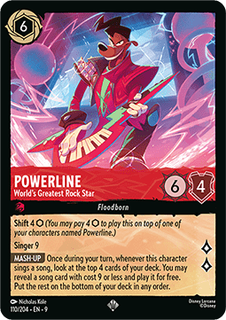 Lorcana TCG - Powerline - World's Greatest Rock Star - Super Rare 110/204