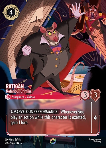 Lorcana TCG - Ratigan - Nefarious Criminal - Enchanted - 216/204