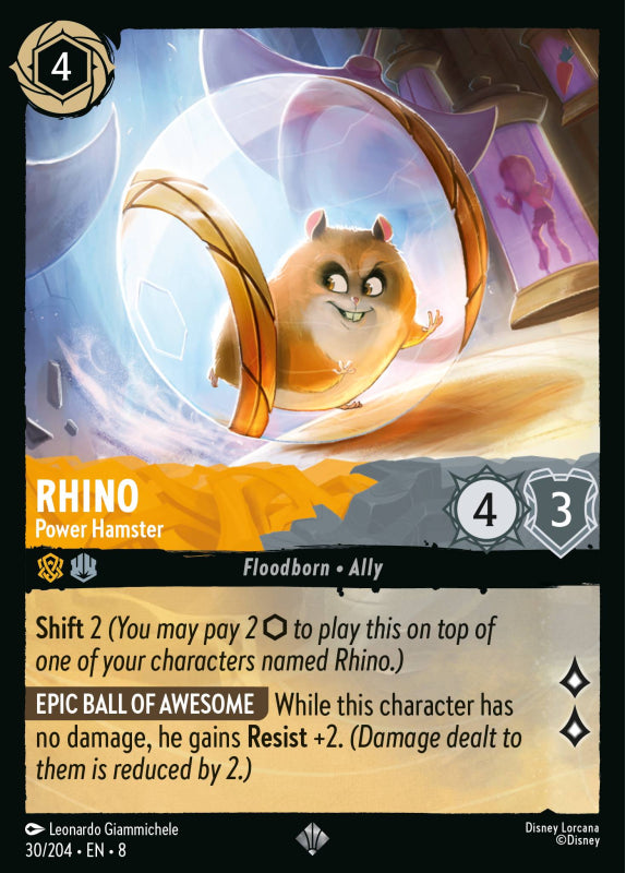 Lorcana TCG - Rhino - Power Hamster - Super Rare 30/204