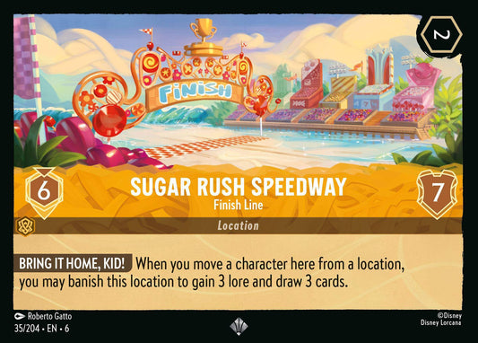 Lorcana TCG - Sugar Rush Speedway - Finish Line - Holo Legendary - 35/204