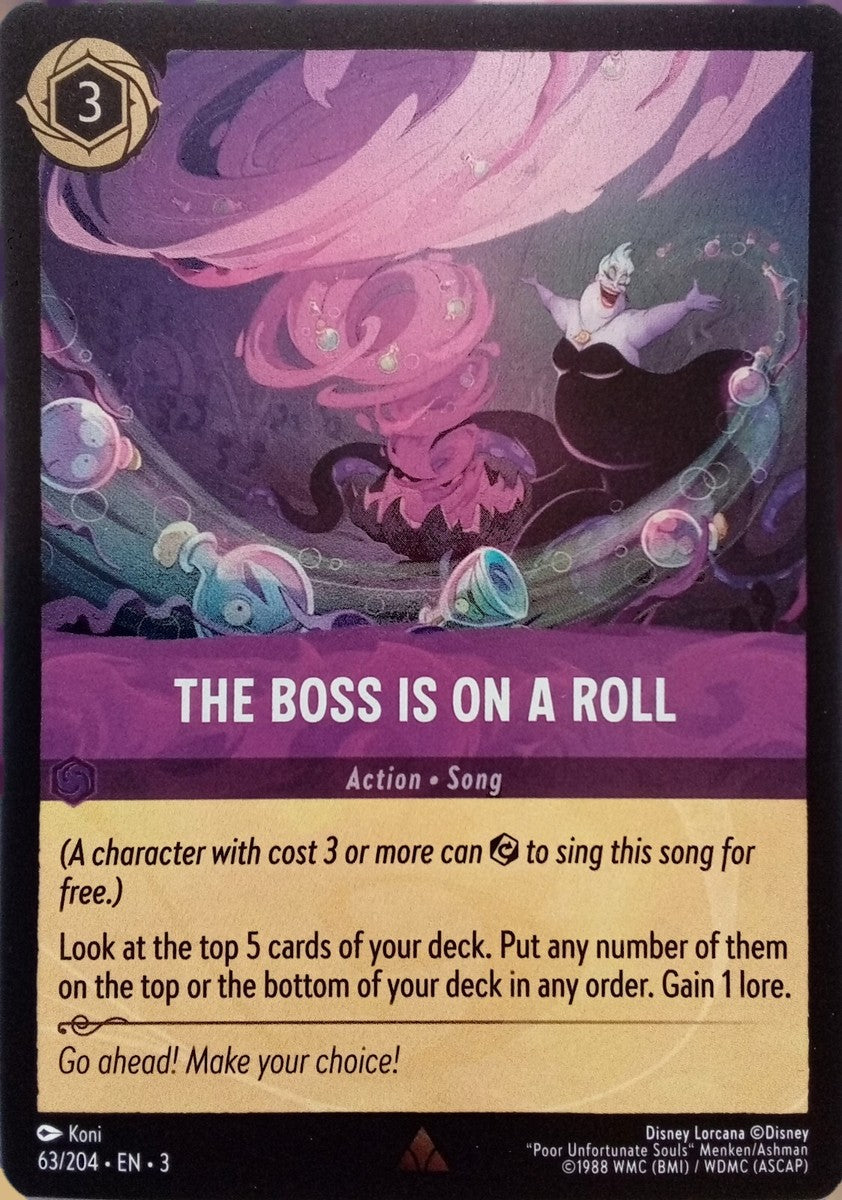 Lorcana TCG - The Boss is on a Roll - Holo Rare - 63/204