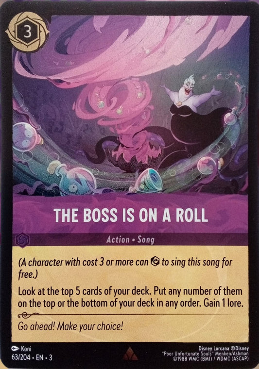 Lorcana TCG - The Boss is on a Roll - Holo Rare - 63/204