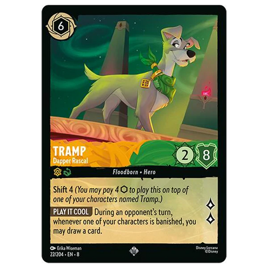 Lorcana TCG - Tramp - Dapper Rascal - Super Rare - 22/204 (Holo)