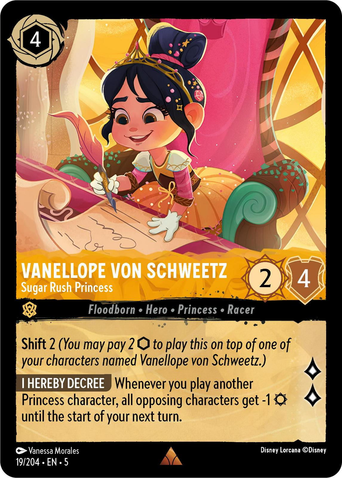 Lorcana TCG - Vanellope von Schweetz - Sugar Rush Princess - Holo Rare - 19/204