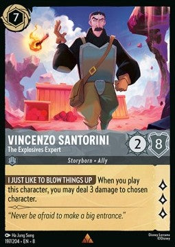 Lorcana TCG - Vincenzo Santorini - The Explosives Expert - Rare 197/204