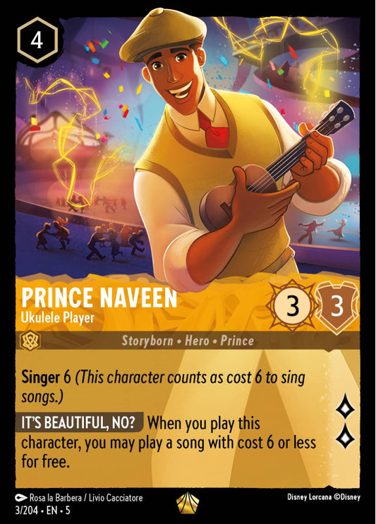 Lorcana TCG Prince Naveen Ukelele Player 3/204 (Holo)