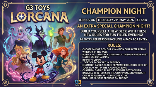 G3 Toys Lorcana May Champion Night