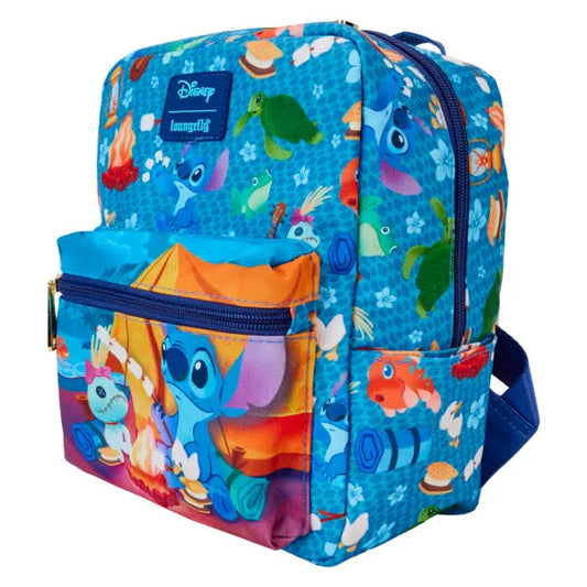 Loungefly Lilo & Stitch Camping Cuties Nylon Mini Backpack