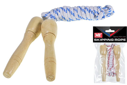 M.Y Wooden Handle 2.3m Skipping Rope