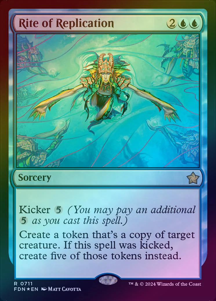 Magic The Gathering Rite of Replication #0711 FDN (Holo)