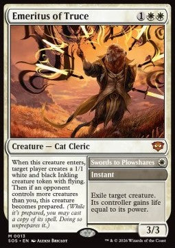 Magic the Gathering - Emeritus of Truce // Swords to Plowshares (SOS 0013)