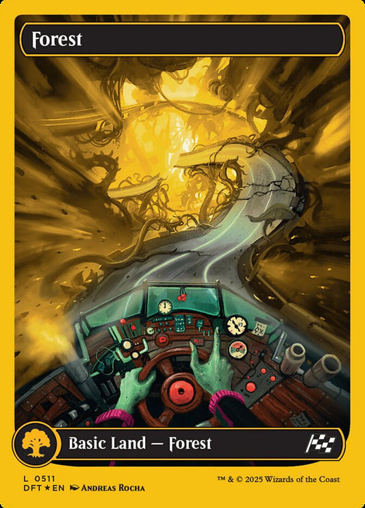 Magic the Gathering Forest #0511 DFT (Holo)