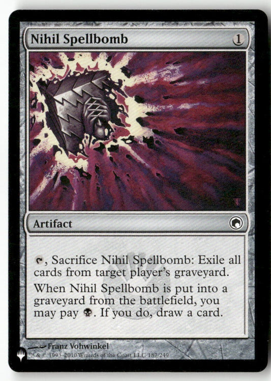 Magic the Gathering Nihil Spellbomb #187 The List