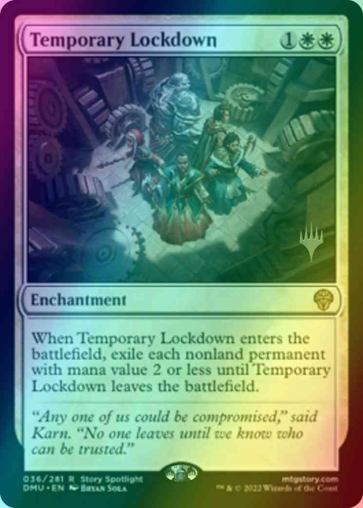 Magic the Gathering Temporary Lockdown #036 DMU (Holo Promo Symbol)