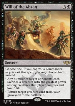 Magic the Gathering Will of the Abzan (TDC 0031)