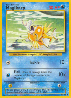 Pokemon TCG Magikarp (BS 35) Light Play Damage