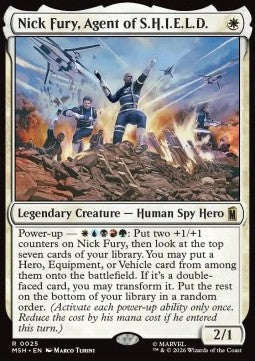 Magic the Gathering Nick Fury, Agent of S.H.I.E.L.D. (MSH 0025) [Foil]