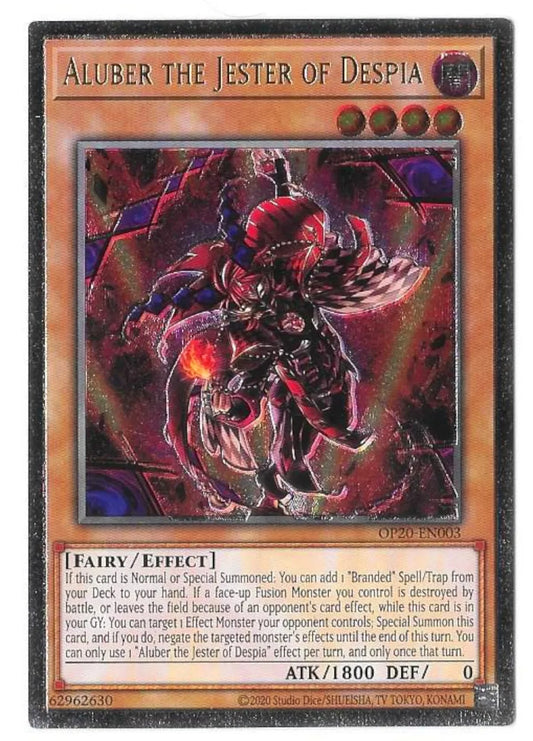 YU-GI-OH TCG - Aluber The Jester Of Despia - OP20-EN003 Ultimate Rare