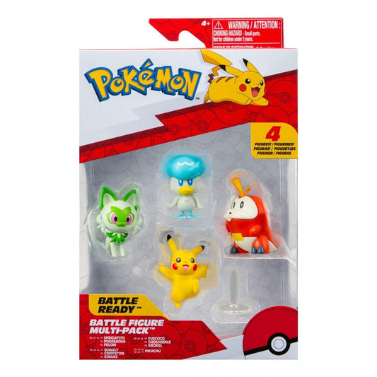 Pokémon Battle Figure Multi-Pack (Sprigatito, Quaxly, Fuecoco & Pikachu)