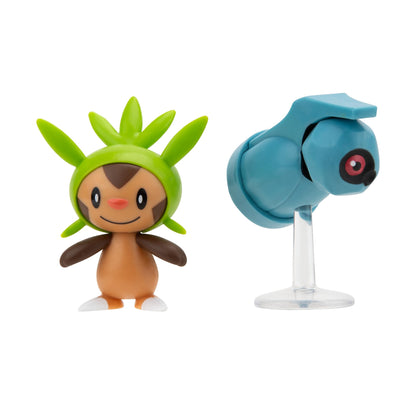 Pokemon Chespin and Beldum Battle Figure