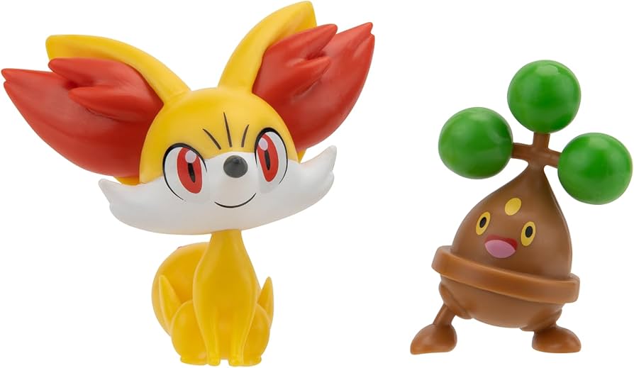 Pokemon Fennekin and Bonsly Battle Figure