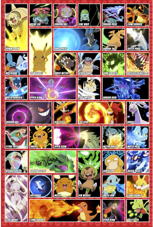 Pokemon Moves Poster