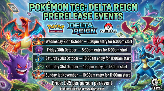 G3 Toys Pokémon TCG Delta Reign Prerelease Event Entry