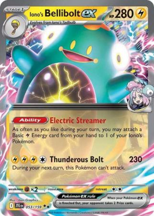 Pokémon TCG Iono's Bellibolt ex (JTG 053)