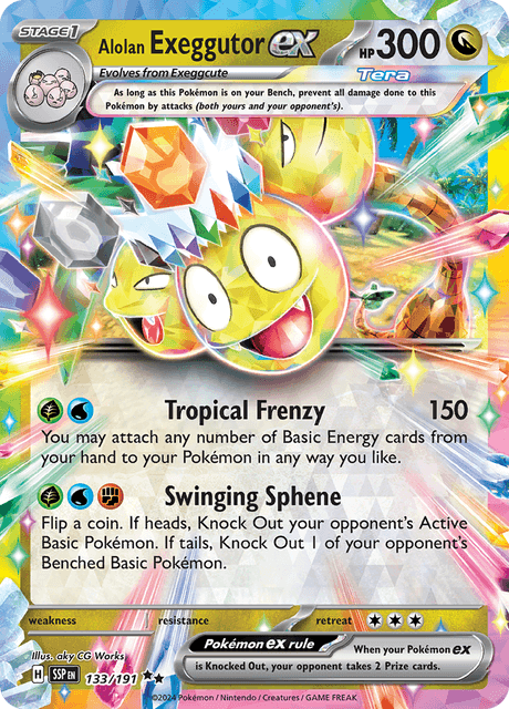 Pokemon TCG Alolan Exeggutor ex (SSP 133)