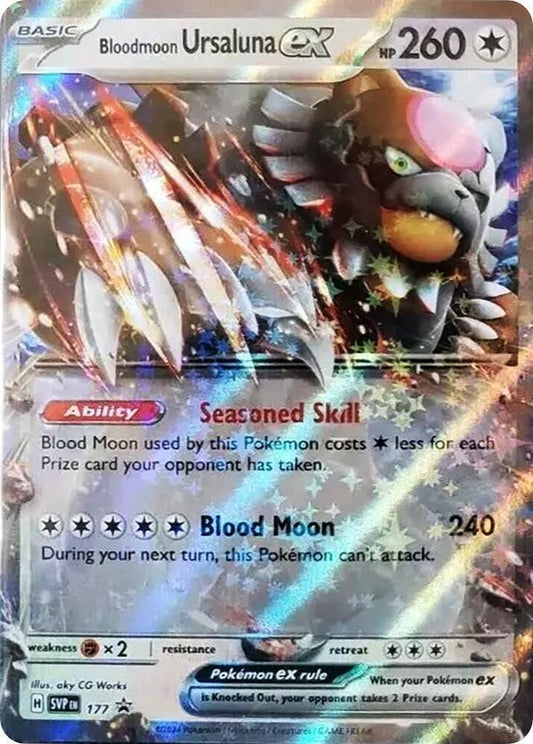 Pokémon TCG Bloodmoon Ursaluna ex (SVP 177)