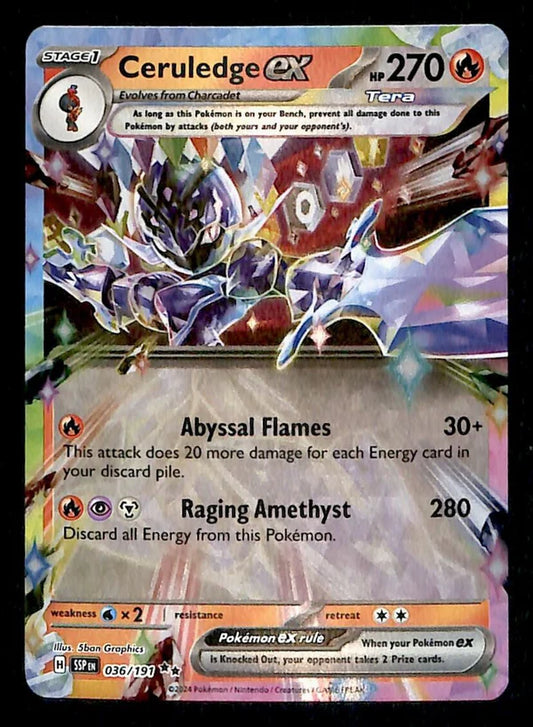 Pokemon TCG Ceruledge ex (SSP 036)