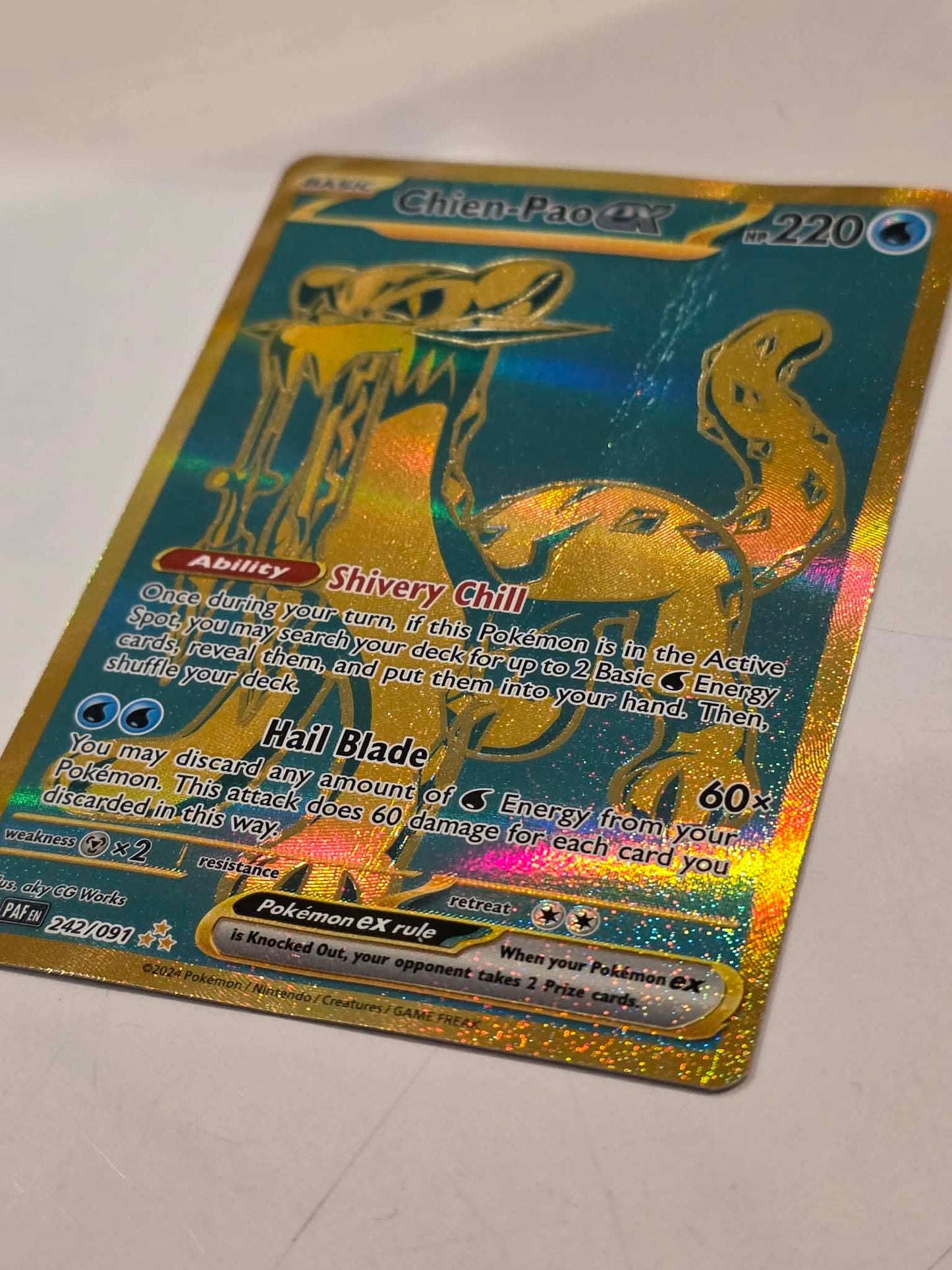 Pokemon TCG Chien-Pao ex (PAF 242) [Damaged]