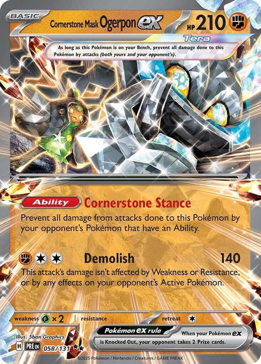 Pokémon TCG Cornerstone Mask Ogerpon ex (PRE 058)
