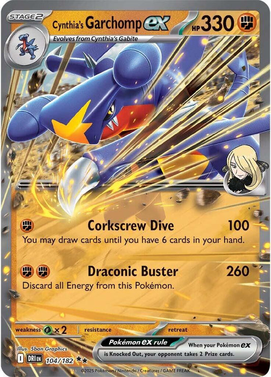 Pokemon TCG Cynthia's Garchomp ex (DRI 104)
