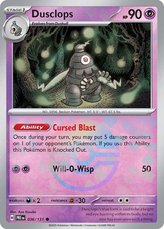 Pokémon TCG Dusclops (xPRE 036)