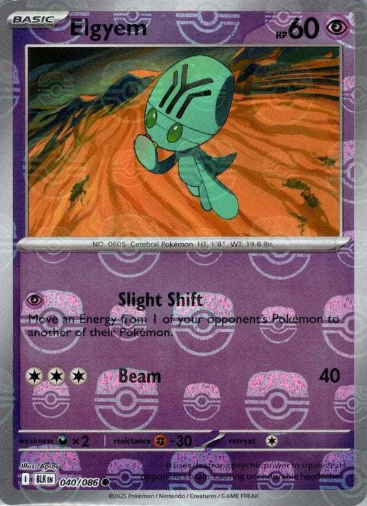 Pokémon TCG Elgyem (xBLK 040)