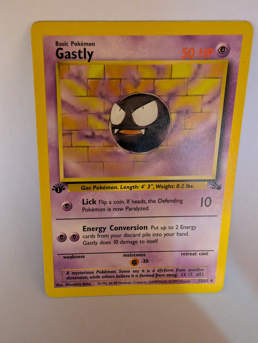Pokemon TCG Ghastly 33/62 (1st Edition)