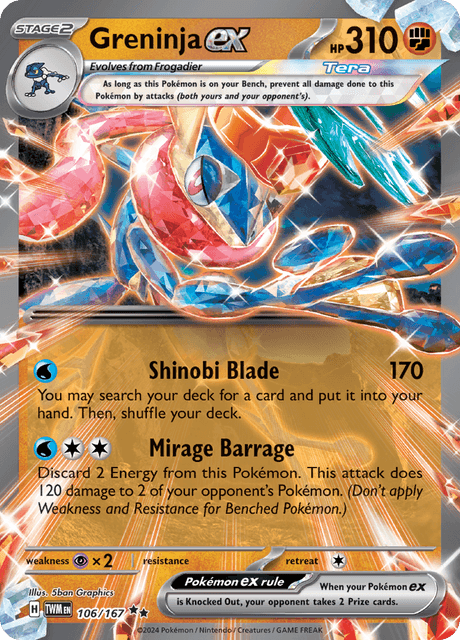 Pokemon TCG Greninja ex (TWM 106)