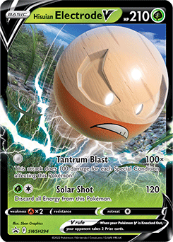 Pokemon TCG Hisuian Electrode V (SWSH 294)