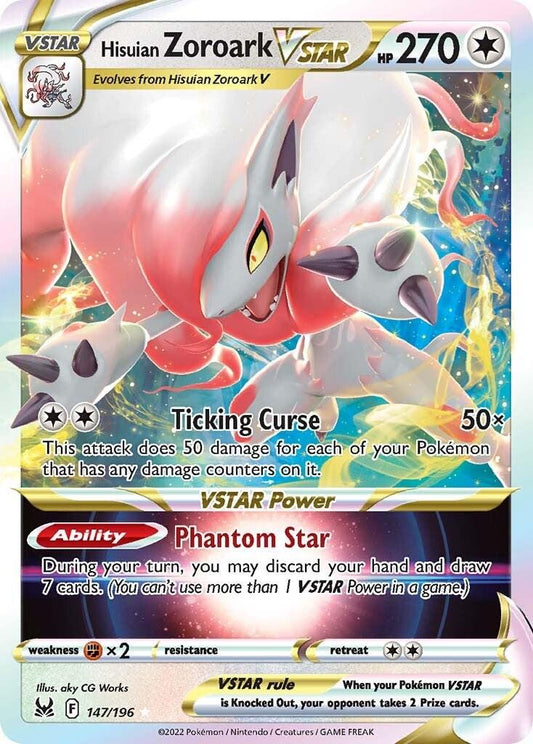 Pokemon TCG Hisuian Zoroark VSTAR (LOR 147)