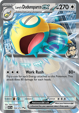Pokemon TCG Larry's Dudunsparce ex (ASC 164)