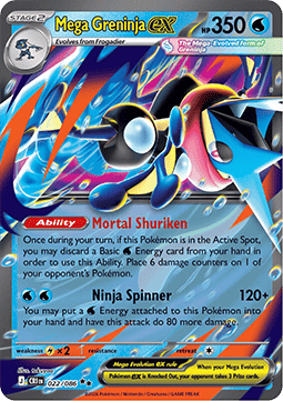 Pokemon TCG Mega Greninja ex (CRI 022)