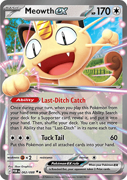 Pokemon TCG Meowth ex (POR 062)