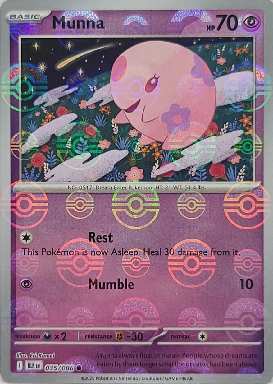 Pokemon TCG Munna 035/086 (Pokeball Reverse Holo)